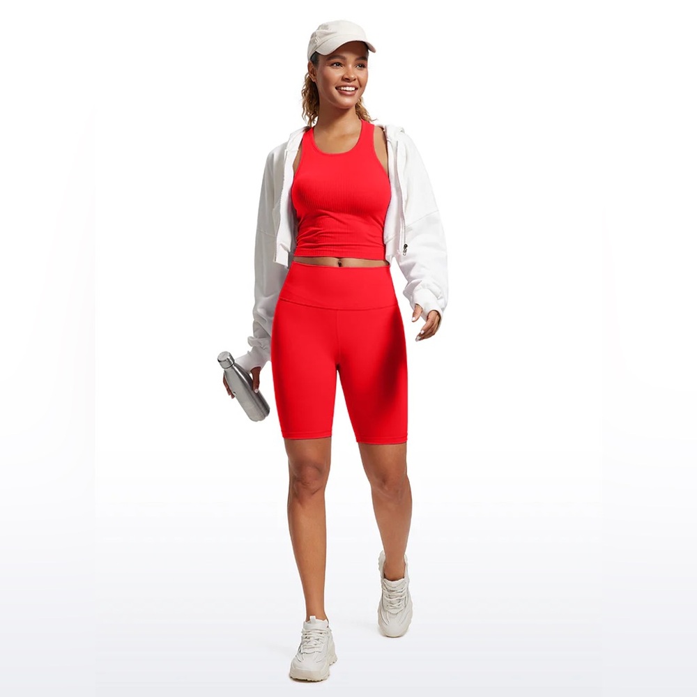 Seamless Ribbed Racerback Crop Tank - Picture 3 of 7